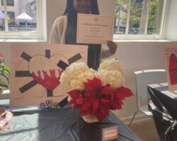 Displaying Her Beautiful Artwork