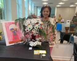 Member With Her Colorful Creation